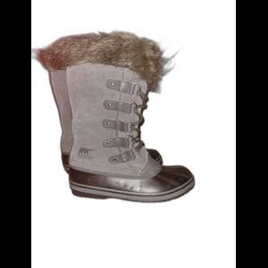 SOREL  waterproof boots WINTER FUR  THRU-HIKE Joan of ARTIC  GRAY TREK  HIKE NEW